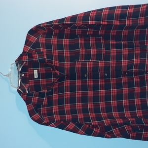 Hollister Red white Blue Plaid Top Size Medium